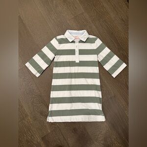 Girl’s Vineyard Vines Dress | green & white stripe | size s